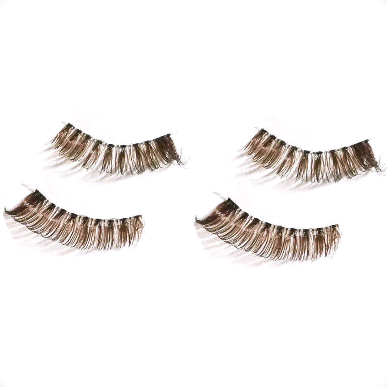 Long and Wispy brown false eyelashes by Vovika - Pink