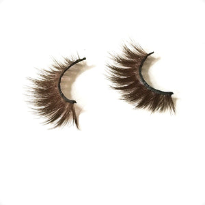 VOLUME BROWN FALSE EYELASHES “Africa” 2 pairs