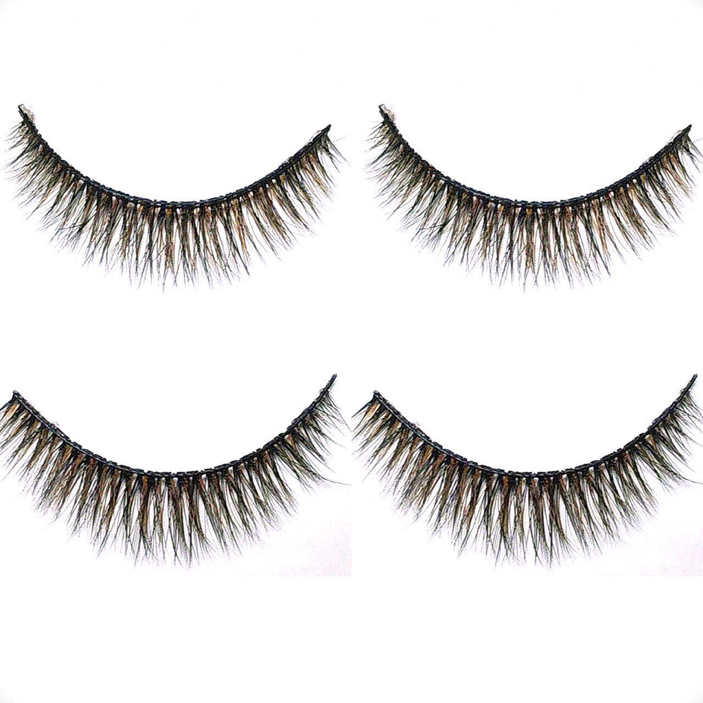 INTENSE BLACK/BROWN FALSE EYELASHES “Hope” 2 pairs