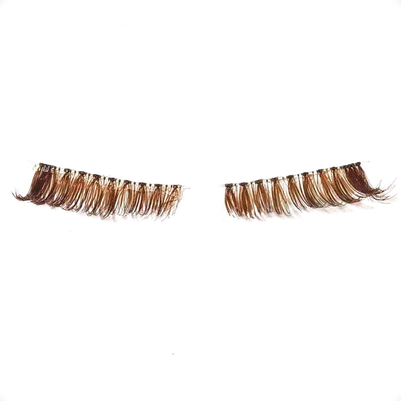 LONG & WISPY BROWN FALSE EYELASHES “Pink” 2 pairs