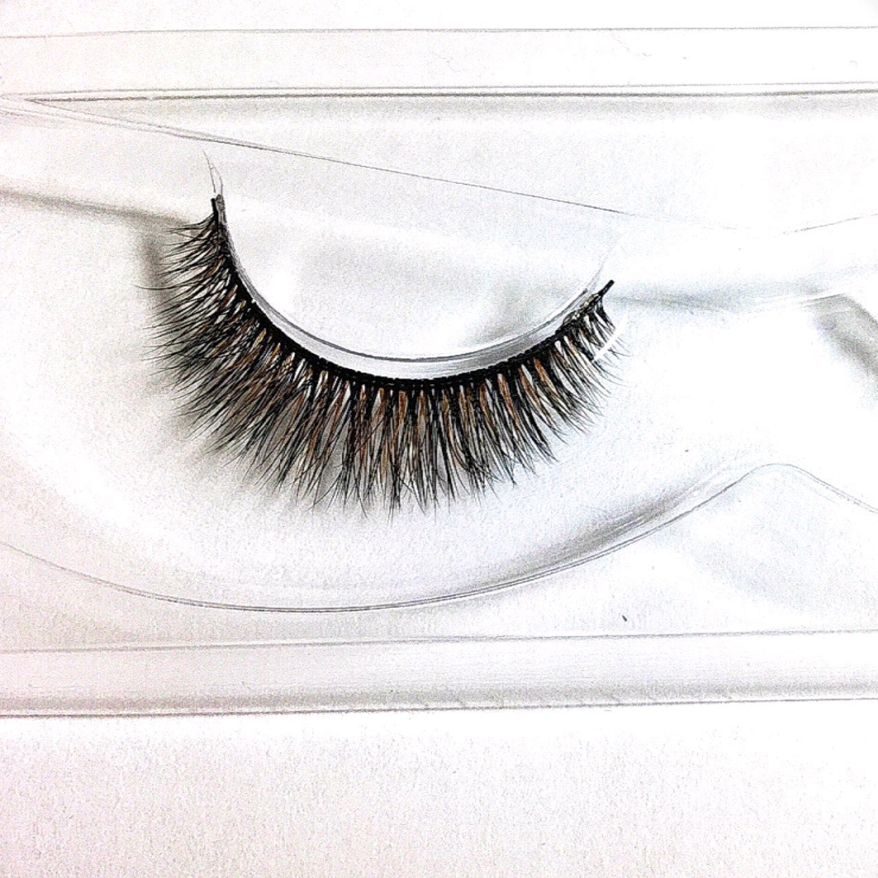 INTENSE BLACK/BROWN FALSE EYELASHES “Hope” 2 pairs