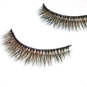 INTENSE BLACK/BROWN FALSE EYELASHES “Hope” 2 pairs